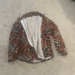 Animal Print Fleece Jacket